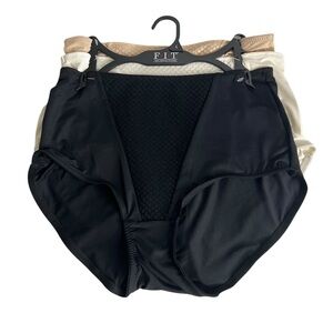 F.I.T. Figure Improving Technology Women’s High-Waisted Briefs Lot/3 Multi Color